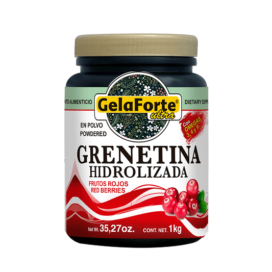 Grenetina Hidrolizada Vegana con Carotenos – Fortalece Piel, Cabello y Articulaciones